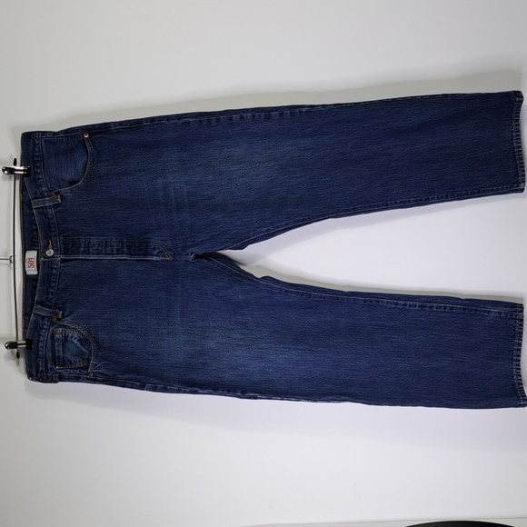 Levi's 501 Straight Leg Button Fly Blue Jeans Men's Size W41 L30 - Picture 2 of 16
